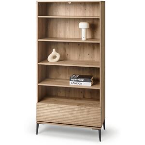 Tchibo - Regal »Reet« mit Lamellenoptik - 80,2x37x165cm - schwarz - Holz / Stahl Tchibo - Regal »Reet« mit Lamellenoptik - 80,2x37x165cm - schwarz - Holz / Stahl