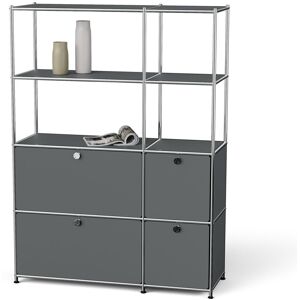 Tchibo - Regal Metall »Cn3« mit 4 Klappenfächern - 116x40x158,5cm - chrom - Stahl / Aluminium / Kunststoff Tchibo - Regal Metall »Cn3« mit 4 Klappenfächern - 116x40x158,5cm - chrom - Stahl / Aluminium / Kunststoff