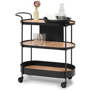 Tchibo - Servierwagen mit Tablett - 85x39,7x96cm - schwarz - Rubberwood-Holz / Stahl Tchibo - Servierwagen mit Tablett - 85x39,7x96cm - schwarz - Rubberwood-Holz / Stahl