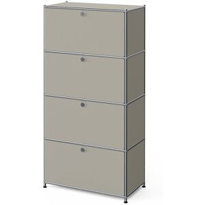 Tchibo - Metall-Highboard »Cn3« mit 4 Klappenfächern - 77x40x158,5cm - hellgrau - Stahl / Aluminium / Kunststoff Tchibo - Metall-Highboard »Cn3« mit 4 Klappenfächern - 77x40x158,5cm - hellgrau - Stahl / Aluminium / Kunststoff