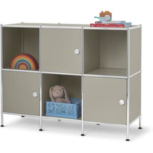Tchibo - Sideboard Metall »Cn3 Kids« mit 3 Türen - 116x40x89,5cm - hellgrau - Stahl / Kunststoff / Kunststoff Tchibo - Sideboard Metall »Cn3 Kids« mit 3 Türen - 116x40x89,5cm - hellgrau - Stahl / Kunststoff / Kunststoff