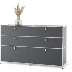 Tchibo - Kommode Metall »Cn3« mit 6 Schubladen - 152x40x84,5cm - chrom - Stahl / Aluminium / Kunststoff Tchibo - Kommode Metall »Cn3« mit 6 Schubladen - 152x40x84,5cm - chrom - Stahl / Aluminium / Kunststoff