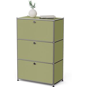 Tchibo - Metall-Kommode »Cn3« mit 3 Klappenfächern - 77x40x120,3cm - chrom - Stahl / Kunststoff / Kunststoff Tchibo - Metall-Kommode »Cn3« mit 3 Klappenfächern - 77x40x120,3cm - chrom - Stahl / Kunststoff / Kunststoff