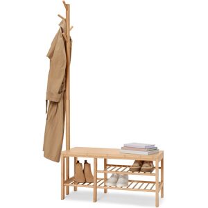 Tchibo - Sitzbank mit Garderobenständer - 90x38x182cm - naturfarben - Bambusholz Tchibo - Sitzbank mit Garderobenständer - 90x38x182cm - naturfarben - Bambusholz