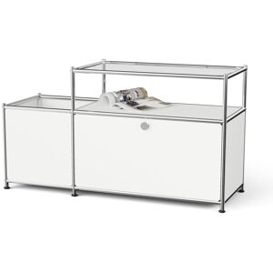 Tchibo - Lowboard Metall »Cn3« mit Klappenfach und Glasplatte - 116x40x64cm - weiss - Stahl / Aluminium / Kunststoff Tchibo - Lowboard Metall »Cn3« mit Klappenfach und Glasplatte - 116x40x64cm - weiss - Stahl / Aluminium / Kunststoff