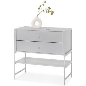 Tchibo - Kommode »Grade« mit 2 Schubladen - 80,3x40x76,8cm - silber - Holz / Stahl Tchibo - Kommode »Grade« mit 2 Schubladen - 80,3x40x76,8cm - silber - Holz / Stahl
