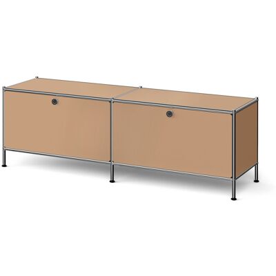 Tchibo - Metall-Lowboard »Cn3« mit Klappenfächern - 152x40x51,5cm - braun - Tchibo - Metall-Lowboard »Cn3« mit Klappenfächern - 152x40x51,5cm - braun -