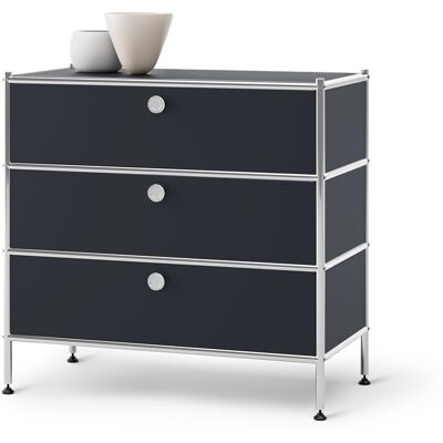 Tchibo - Kommode Metall »Cn3« mit 3 Schubladen - 77x40x73,5cm - schwarz - Tchibo - Kommode Metall »Cn3« mit 3 Schubladen - 77x40x73,5cm - schwarz -
