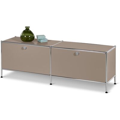 Tchibo - Lowboard Metall »Cn3« mit 2 Klappen - 152x40x51,5cm - taupe - Tchibo - Lowboard Metall »Cn3« mit 2 Klappen - 152x40x51,5cm - taupe -