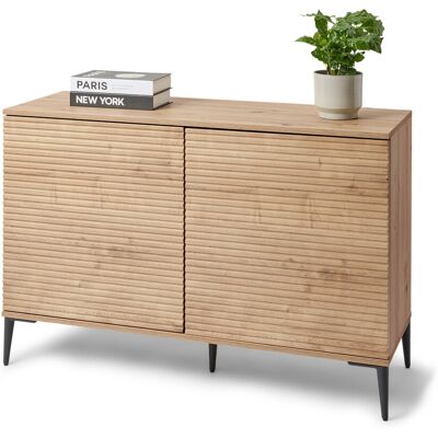 Tchibo - Sideboard »Reet« mit Lamellenoptik - 113,5x40,1x75,8cm - schwarz - Tchibo - Sideboard »Reet« mit Lamellenoptik - 113,5x40,1x75,8cm - schwarz -