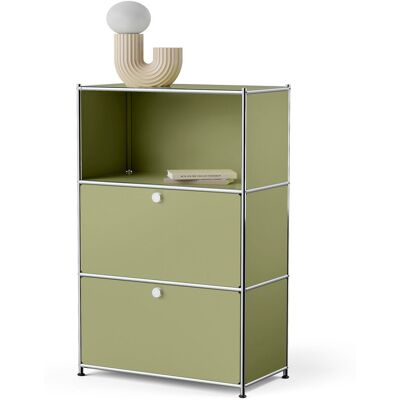 Tchibo - Metall-Kommode »Cn3« mit 2 versetzbaren Klappenfächern - 77x40x120,3cm - chrom - Tchibo - Metall-Kommode »Cn3« mit 2 versetzbaren Klappenfächern - 77x40x120,3cm - chrom -