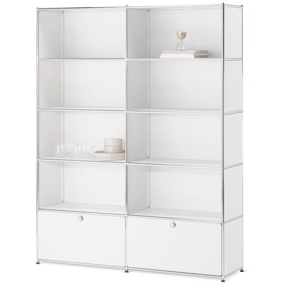 Tchibo - Regal »Cn3« mit 2 Klappen - 152x40x194,5cm - weiss - Tchibo - Regal »Cn3« mit 2 Klappen - 152x40x194,5cm - weiss -