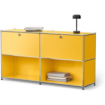 Tchibo - Sideboard Metall »Cn3« mit 2 versetzbaren Klappenfächern - 152x40x82,5cm - chrom - Stahl / Aluminium / Kunststoff Tchibo - Sideboard Metall »Cn3« mit 2 versetzbaren Klappenfächern - 152x40x82,5cm - chrom - Stahl / Aluminium / Kunststoff