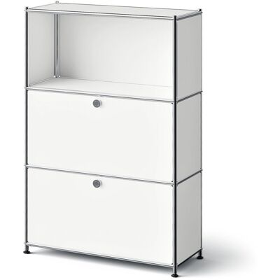 Tchibo - Metall-Kommode »Cn3 Slim Line« mit 2 versetzbaren Klappenfächern - 77x30,5x120,3cm - weiss - Stahl / Aluminium / Kunststoff Tchibo - Metall-Kommode »Cn3 Slim Line« mit 2 versetzbaren Klappenfächern - 77x30,5x120,3cm - weiss - Stahl / Aluminium / Kunststoff