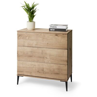 Tchibo - Kommode »Reet« mit Lamellenoptik - 80x40x85,5cm - schwarz - Tchibo - Kommode »Reet« mit Lamellenoptik - 80x40x85,5cm - schwarz -