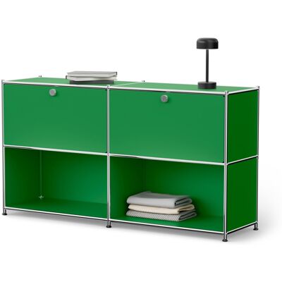 Tchibo - Sideboard Metall »Cn3« mit 2 versetzbaren Klappenfächern - 152x40x82,5cm - chrom - Tchibo - Sideboard Metall »Cn3« mit 2 versetzbaren Klappenfächern - 152x40x82,5cm - chrom -