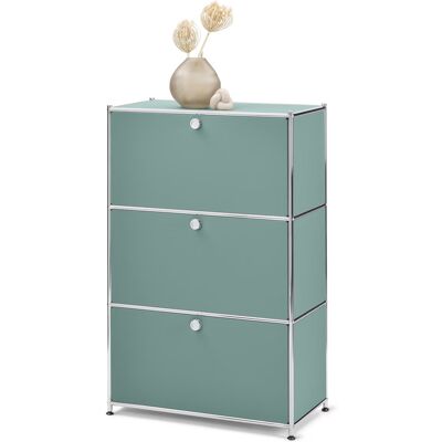 Tchibo - Kommode Metall »Cn3« mit 3 Klappenfächern - 77x40x120,5cm - chrom - Tchibo - Kommode Metall »Cn3« mit 3 Klappenfächern - 77x40x120,5cm - chrom -