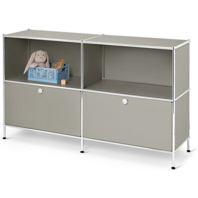 Tchibo - Sideboard Metall »Cn3 Kids« mit 2 Schubladen - 152x40x89,5cm - hellgrau - Tchibo - Sideboard Metall »Cn3 Kids« mit 2 Schubladen - 152x40x89,5cm - hellgrau -