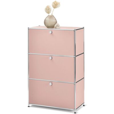 Tchibo - Kommode Metall »Cn3« mit 3 Klappenfächern - 77x40x120,5cm - chrom - Stahl / Aluminium / Kunststoff Tchibo - Kommode Metall »Cn3« mit 3 Klappenfächern - 77x40x120,5cm - chrom - Stahl / Aluminium / Kunststoff