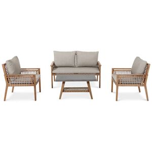 Lounge-Set mit Textilgeflecht - Tchibo - Dunkelgrau Polypropylen   unisex