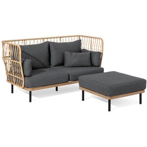 Loungesofa mit Fusshocker - Tchibo - Anthrazit Aluminium   unisex