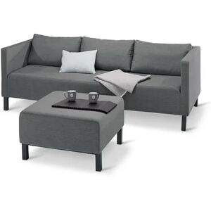 Lounge-Sofa mit Sunbrella®-Stoff - Tchibo - Schwarz Aluminium   unisex