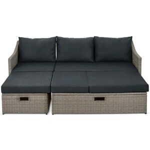 Lounge-Schlafsofa »Thore« mit Ausziehfunktion - Tchibo - Anthrazit/Meliert Aluminium   unisex