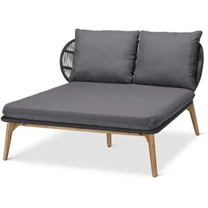 Daybed mit Kopfteil mit Textilgeflecht - Tchibo - Schwarz Polypropylen   unisex