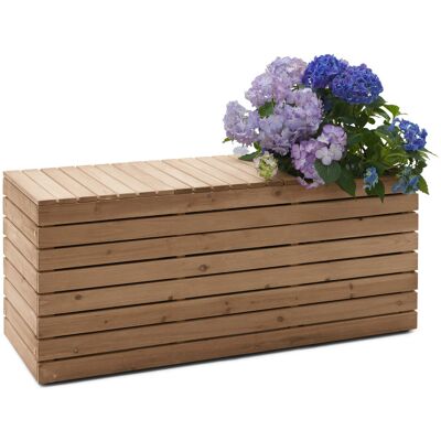 Tchibo - Gartenbank mit Pflanzkästen - 110x40x47cm - silber - Holz / Stahl / Polyethylen Tchibo - Gartenbank mit Pflanzkästen - 110x40x47cm - silber - Holz / Stahl / Polyethylen