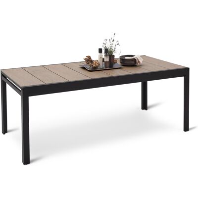 Tchibo - Ausziehbarer Gartentisch mit Duraboard-Tischplatte - 201,2x95x75,8cm - schwarz - Aluminium / Eukalyptusholz / Polyethylen Tchibo - Ausziehbarer Gartentisch mit Duraboard-Tischplatte - 201,2x95x75,8cm - schwarz - Aluminium / Eukalyptusholz / Polyethylen