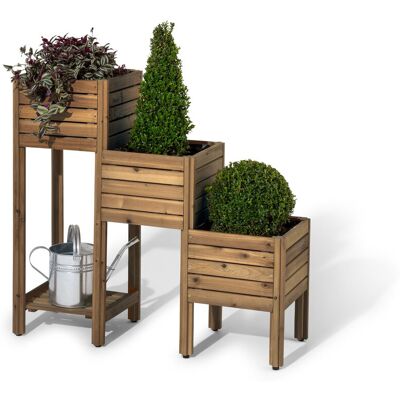 Tchibo - Pflanztreppe - 103x40x110cm - silber - Holz / Stahl / Polyethylen Tchibo - Pflanztreppe - 103x40x110cm - silber - Holz / Stahl / Polyethylen