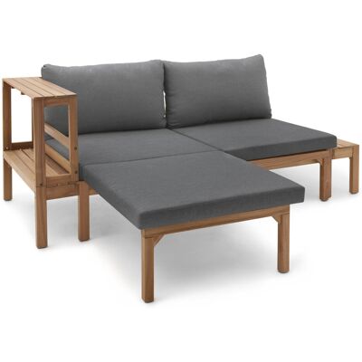 Tchibo - Gartensofa mit separat ausziehbaren Fusslehnen - 200x86x73cm - anthrazit - Akazienholz / Polyester / Polyurethan Tchibo - Gartensofa mit separat ausziehbaren Fusslehnen - 200x86x73cm - anthrazit - Akazienholz / Polyester / Polyurethan