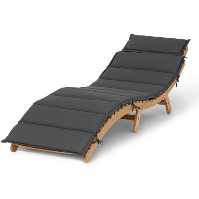 Tchibo - Zusammenklappbare Gartenliege in Wellenform - 186,5x60x53,3cm - anthrazit - Akazienholz / Polyester / Polyurethan Tchibo - Zusammenklappbare Gartenliege in Wellenform - 186,5x60x53,3cm - anthrazit - Akazienholz / Polyester / Polyurethan