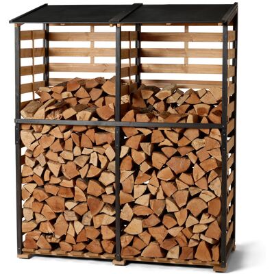 Tchibo - Kaminholzunterstand mit Rückwand - 145x64x180cm - schwarz - Tchibo - Kaminholzunterstand mit Rückwand - 145x64x180cm - schwarz -
