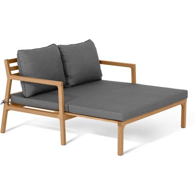 Tchibo - Ausziehbares Gartensofa - 127x80x90cm - anthrazit - Eukalyptus-Massivholz / Polyester / Polyurethan Tchibo - Ausziehbares Gartensofa - 127x80x90cm - anthrazit - Eukalyptus-Massivholz / Polyester / Polyurethan