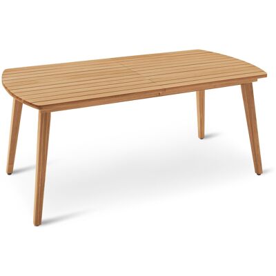 Tchibo - Ausziehbarer Gartentisch mit abgerundeten Fronten - 180x90x74cm - braun - Akazienholz / Stahl / Polypropylen Tchibo - Ausziehbarer Gartentisch mit abgerundeten Fronten - 180x90x74cm - braun - Akazienholz / Stahl / Polypropylen