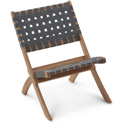 Tchibo - Zusammenklappbarer Gartensessel mit Gurtgeflecht - 55x74,5x77,7cm - grau - Akazienholz / Stahl / Polypropylen Tchibo - Zusammenklappbarer Gartensessel mit Gurtgeflecht - 55x74,5x77,7cm - grau - Akazienholz / Stahl / Polypropylen