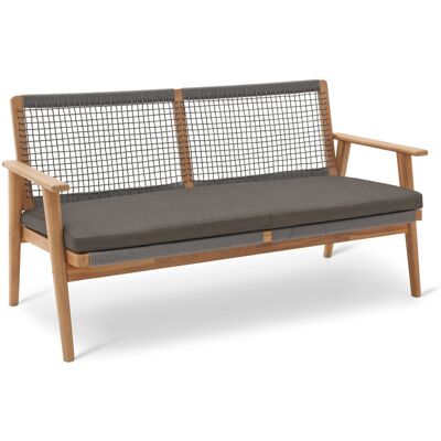 Tchibo - Gartenbank - 149,2x76x78cm - anthrazit - Akazienholz / Polypropylen / Stahl Tchibo - Gartenbank - 149,2x76x78cm - anthrazit - Akazienholz / Polypropylen / Stahl