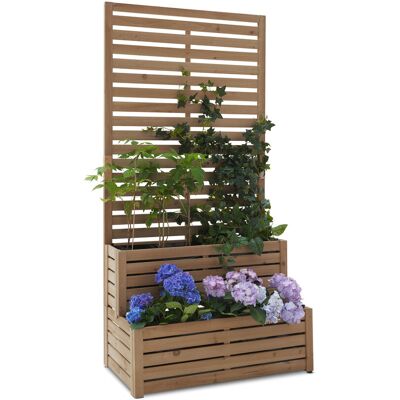Tchibo - 2-in-1-Sichtschutz-Pflanztreppe - 90x50x180cm - schwarz - Holz / Stahl / Polyethylen Tchibo - 2-in-1-Sichtschutz-Pflanztreppe - 90x50x180cm - schwarz - Holz / Stahl / Polyethylen