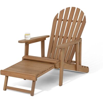 Tchibo - Adirondack Gartensessel mit ausziehbarer Fusslehne - 69x97x82,5cm - akazie - Holz / Akazienholz / Stahl Tchibo - Adirondack Gartensessel mit ausziehbarer Fusslehne - 69x97x82,5cm - akazie - Holz / Akazienholz / Stahl