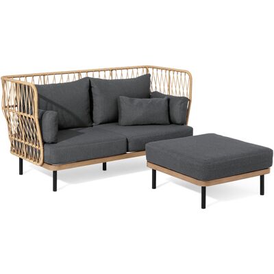 Tchibo - Komfortables Gartensofa mit hoher Rückenlehne - 188x92x100cm - anthrazit - Aluminium / Polyrattan / Polyethylen Tchibo - Komfortables Gartensofa mit hoher Rückenlehne - 188x92x100cm - anthrazit - Aluminium / Polyrattan / Polyethylen