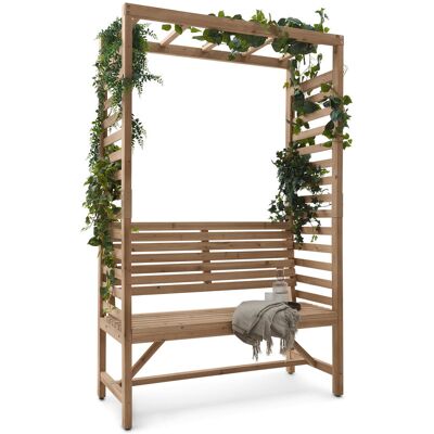 Tchibo - Gartenbank mit Rosenbogen - 130x60x210cm - schwarz - Holz / Stahl / Polypropylen Tchibo - Gartenbank mit Rosenbogen - 130x60x210cm - schwarz - Holz / Stahl / Polypropylen