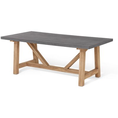 Tchibo - Dining-Tisch mit Polyzement-Tischplatte - 200x95x77cm - dunkelgrau - Polyzement / Akazienholz / Stahl Tchibo - Dining-Tisch mit Polyzement-Tischplatte - 200x95x77cm - dunkelgrau - Polyzement / Akazienholz / Stahl