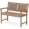 Gartenbank mit Rattan-Geflecht - Tchibo - Beige Holz   unisex