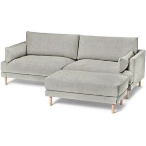 3-Sitzer-Sofa mit Hocker - Tchibo - Hellgrau Holz   unisex