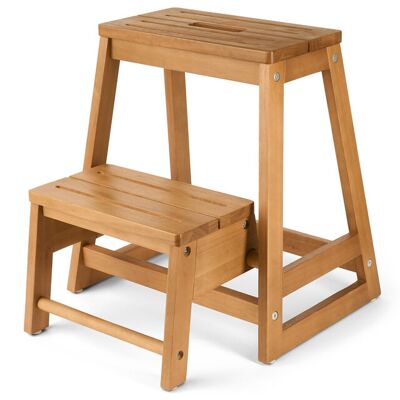 Tchibo - Massivholz-Klapptritt - 47x50,5x49cm - braun - Tchibo - Massivholz-Klapptritt - 47x50,5x49cm - braun -