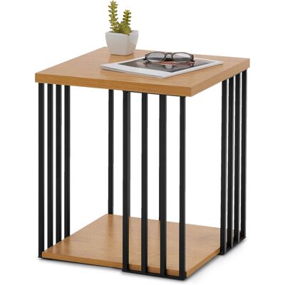 Tchibo - Beistelltisch mit Metallstreben - 45x45x51cm - schwarz - Tchibo - Beistelltisch mit Metallstreben - 45x45x51cm - schwarz -