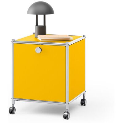 Tchibo - Beistelltisch Metall »Cn3« mit Klappenfach - 40x40x49cm - chrom - Tchibo - Beistelltisch Metall »Cn3« mit Klappenfach - 40x40x49cm - chrom -