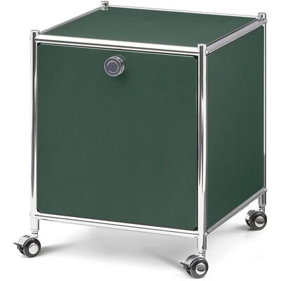 Tchibo - Beistelltisch Metall »Cn3« mit 1 Klappfach - 40x40x48,2cm - olivgrün - Tchibo - Beistelltisch Metall »Cn3« mit 1 Klappfach - 40x40x48,2cm - olivgrün -