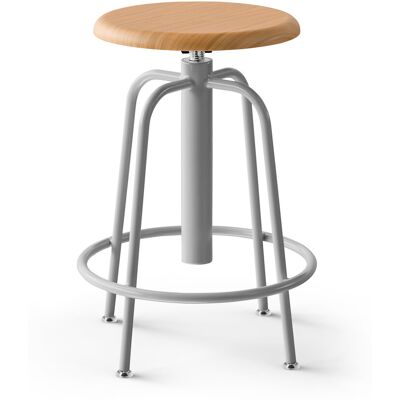 Tchibo - Hocker mit Holzsitzfläche - weiss Tchibo - Hocker mit Holzsitzfläche - weiss